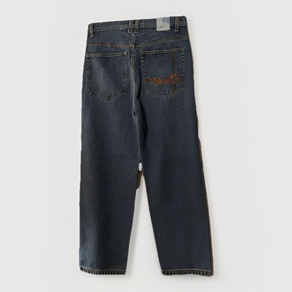 Clench Jeans Mens 36 X 34 Blue Denim Jeans Pants Straight Leg Y2K Vtg 2000s‎ 00s - Picture 2 of 4